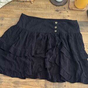 NWT Free People Black Ruffled Women's Skirt
